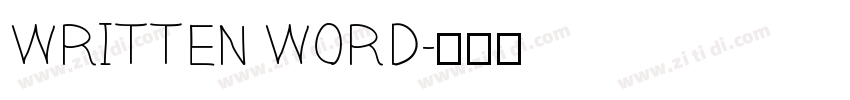 WRITTEN WORD字体转换